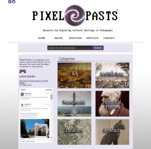 Pixel Pasts Homepage Screenshot