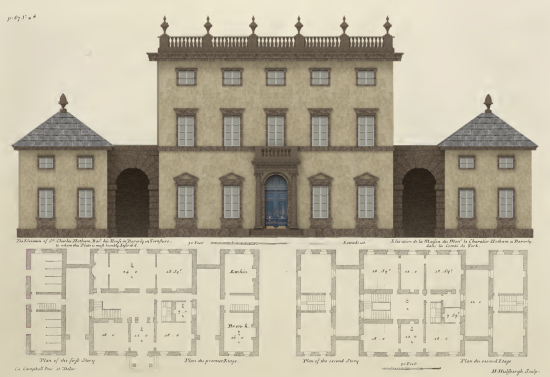 Hotham House, Beverley, East Yorkshire by Hannah Rice. Model overlay on Architectural Design by Colen Campbell, 1715